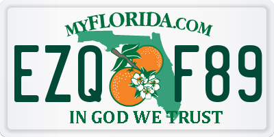 FL license plate EZQF89