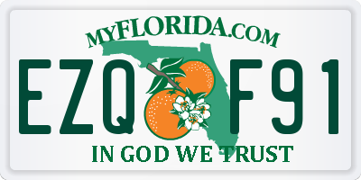 FL license plate EZQF91