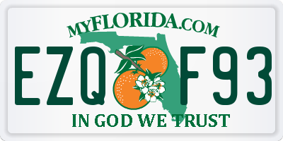 FL license plate EZQF93