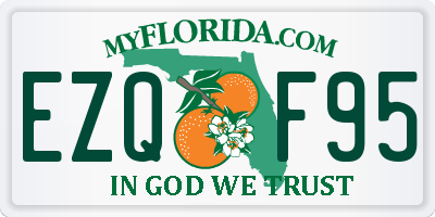 FL license plate EZQF95