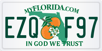 FL license plate EZQF97