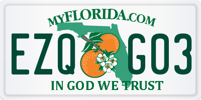 FL license plate EZQG03