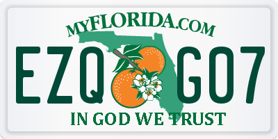 FL license plate EZQG07