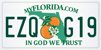 FL license plate EZQG19