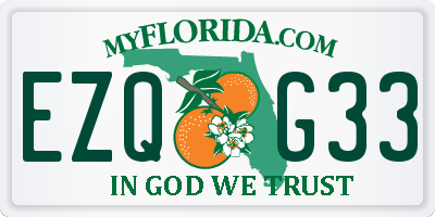 FL license plate EZQG33