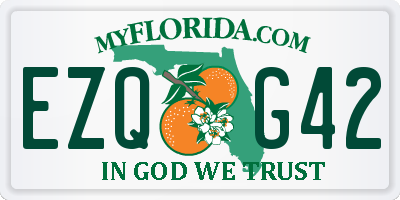 FL license plate EZQG42