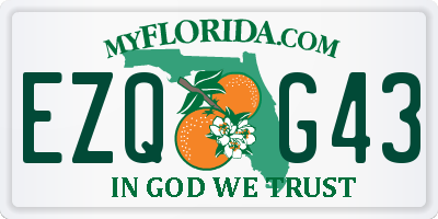 FL license plate EZQG43