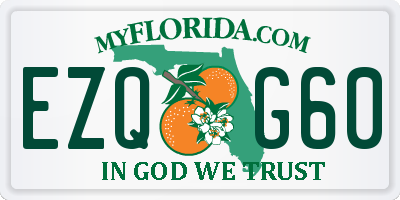 FL license plate EZQG60