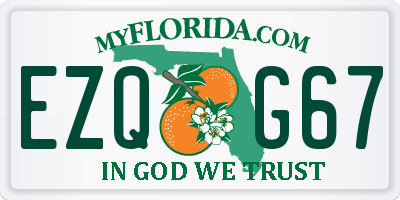 FL license plate EZQG67