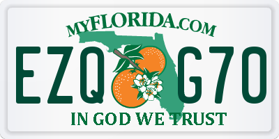 FL license plate EZQG70