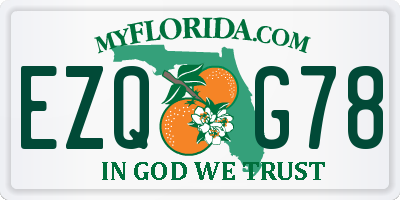 FL license plate EZQG78