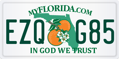 FL license plate EZQG85