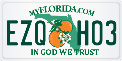 FL license plate EZQH03