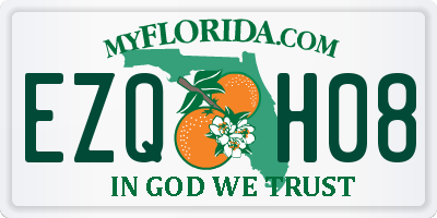 FL license plate EZQH08