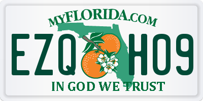 FL license plate EZQH09