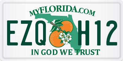 FL license plate EZQH12