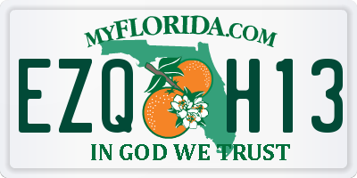 FL license plate EZQH13