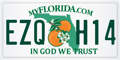 FL license plate EZQH14