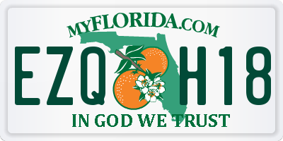 FL license plate EZQH18