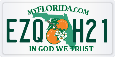 FL license plate EZQH21