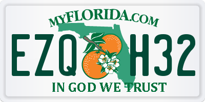 FL license plate EZQH32