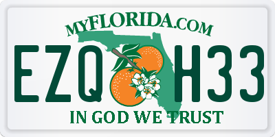 FL license plate EZQH33