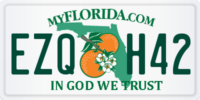 FL license plate EZQH42