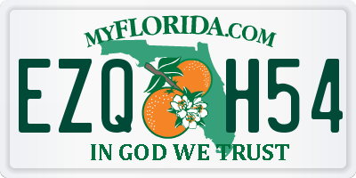 FL license plate EZQH54