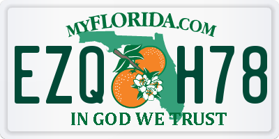 FL license plate EZQH78