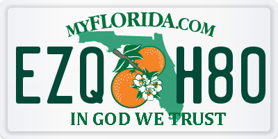 FL license plate EZQH80