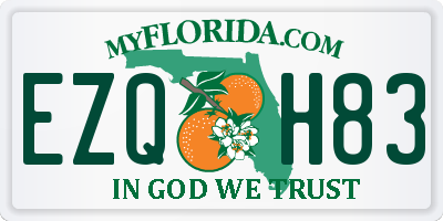 FL license plate EZQH83