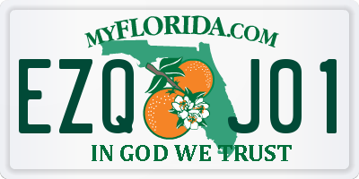 FL license plate EZQJ01