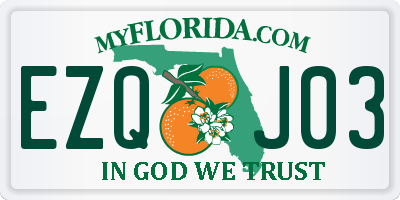 FL license plate EZQJ03