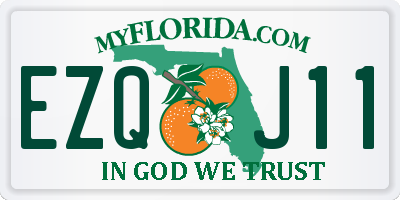 FL license plate EZQJ11