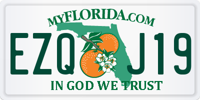 FL license plate EZQJ19