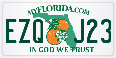 FL license plate EZQJ23