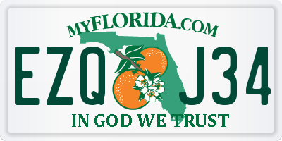 FL license plate EZQJ34