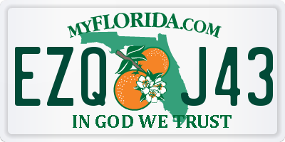 FL license plate EZQJ43