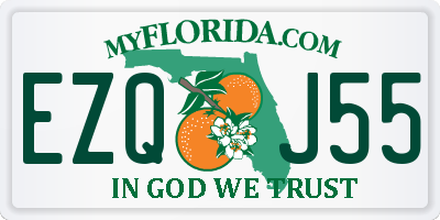 FL license plate EZQJ55