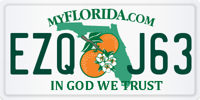 FL license plate EZQJ63