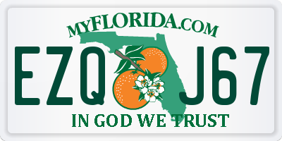 FL license plate EZQJ67