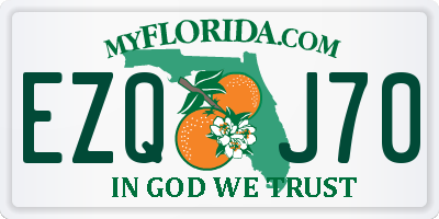 FL license plate EZQJ70