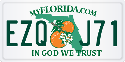 FL license plate EZQJ71