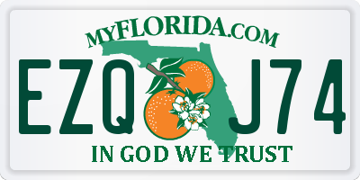 FL license plate EZQJ74