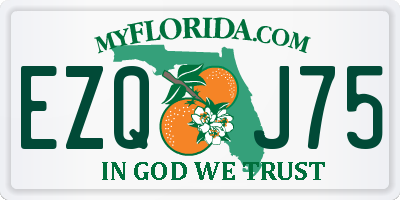 FL license plate EZQJ75
