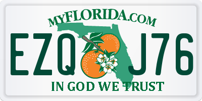 FL license plate EZQJ76