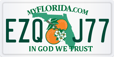 FL license plate EZQJ77