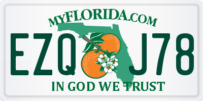 FL license plate EZQJ78