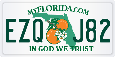 FL license plate EZQJ82