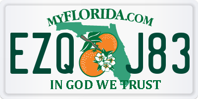 FL license plate EZQJ83